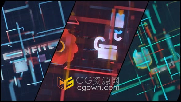 AE模板-数字技术标志科技公司LOGO宣传片头视频动画