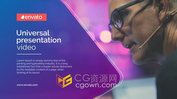 AE模板-公司机构年度会议商业统计分析事件演示文稿时间线宣传片视频