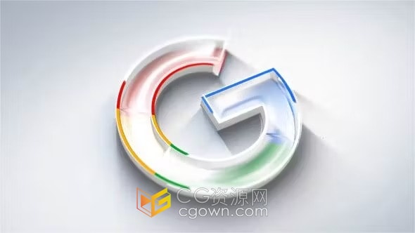 色彩明亮干净扫光动画企业品牌LOGO介绍-AE模板