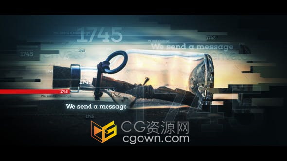 AE模板-年表时间线纪录片英雄荣誉历史难忘回忆时刻视频