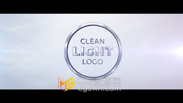 AE模板-3D LOGO动画明亮风格光效视频片头