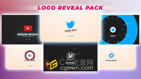 AE模板-社交媒体图标博客LOGO品牌标志动画视频