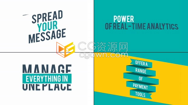 AE模板创意动力学版式动态文字形状动画转场效果适用社交网络宣传视频