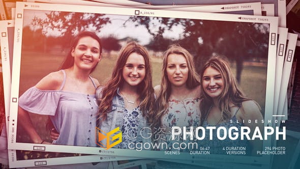 AE模板-波西米亚风格照片幻灯片漏光历史回忆浪漫视频相册