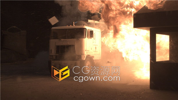 AE教程第2部分在After Effects中合成卡车爆炸场景特效合成视频教程