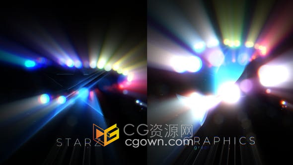 AE模板-光泽散景光晕粒子标志闪耀LOGO视频片头