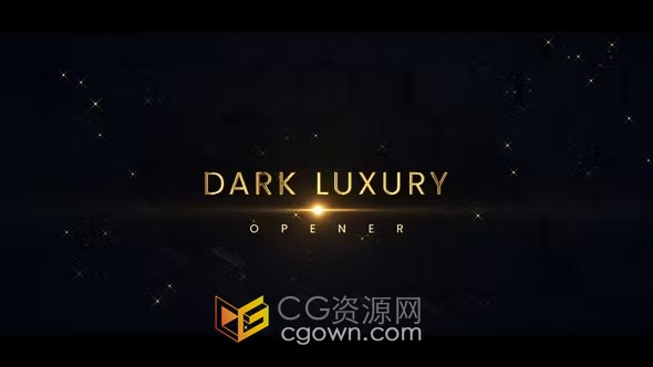 AE模板-黑暗蜂窝状动画高端背景星光熠熠奢华标题开场白