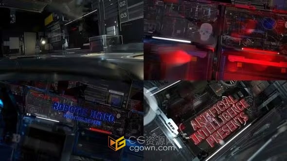 AE模板-3d打印尖端人工智能技术高科技片头