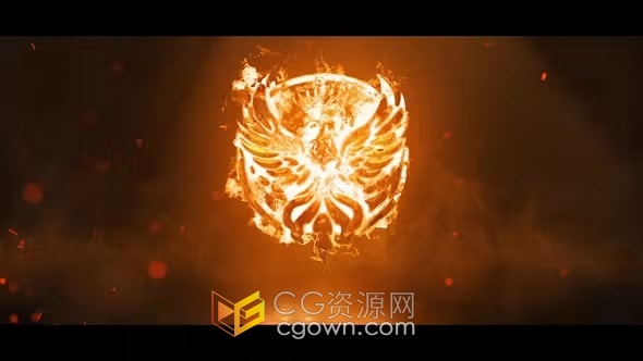 AE模板-熊熊烈火火热元素电影火焰LOGO动画