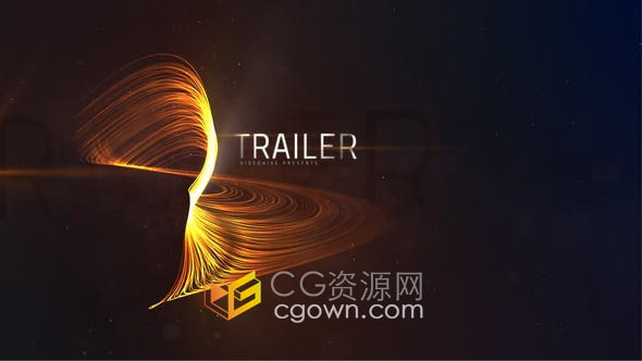 AE模板-冲击史诗般线条粒子标题序列适合颁奖晚会电影预告片