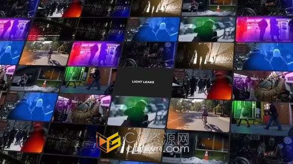 AE模板-专业动画真实的梦幻大气美丽漏光效果叠加元素