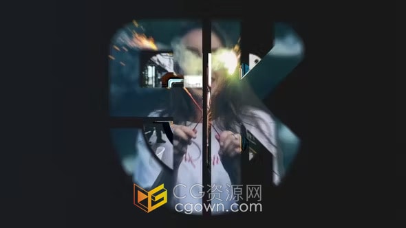AE模板-快速照片叠加拼贴标志显示创意品牌图片LOGO动画