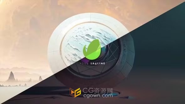 AE模板-高科技背景片段人工智能视觉效果Ai抽象标志动画