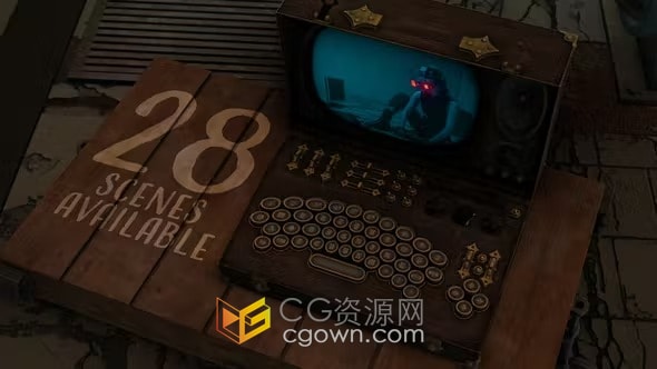 28个蒸汽朋克场景适用复古电影纪录片等-After Effects模板