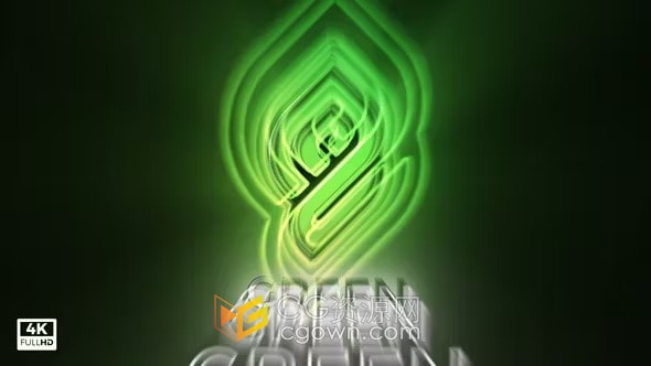 现代干净光效动画演绎企业品牌标志片头-AE模板