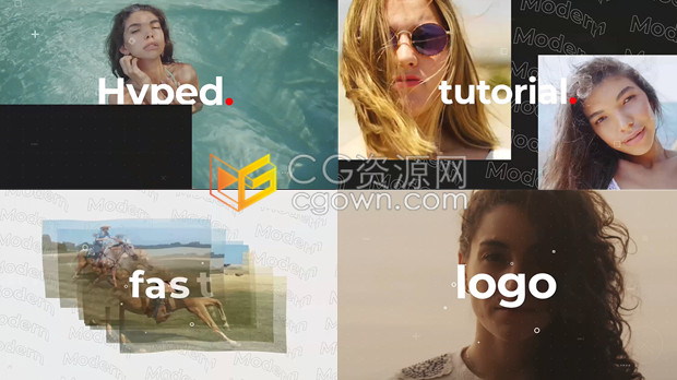 AE模板创意动感时尚短片制作时装周服装购物宣传视频片头