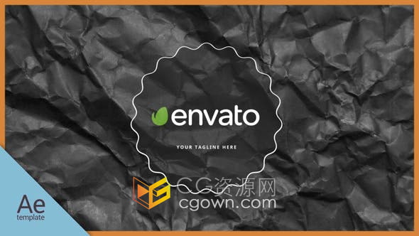 AE模板-黑色纸张折痕定格动画介绍建筑师设计宣传视频