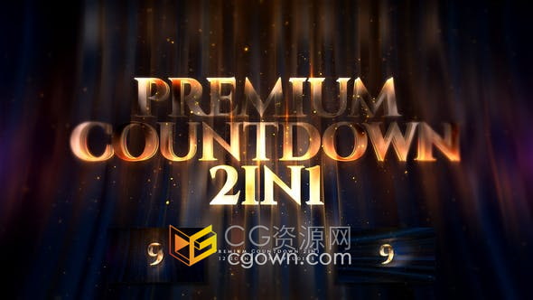 AE模板-奢华皇家金币倒计时开场视频片头适合颁奖典礼时尚活动新年婚礼
