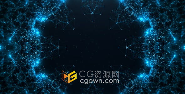 AE模板-万花筒粒子场景介绍文字标题动画宣传片视频