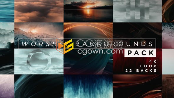 AE模板视频素材4K分辨率循环背景大气场景视频素材效果