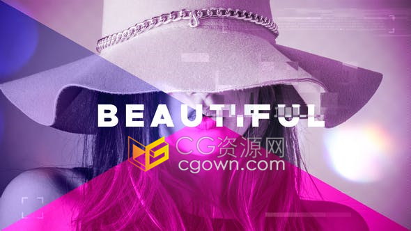 AE模板明亮多彩鞋包服饰促销展示新品上市美妆美发时装行业预告宣传