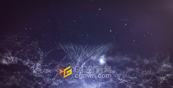 AE模板-生长线条粒子特效LOGO标志视频片头