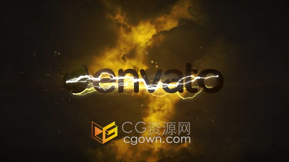 AE模板-雷暴云闪电震撼LOGO视频片头动画