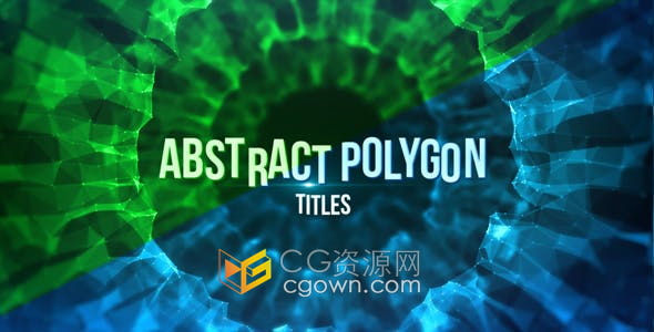 AE模板-抽象多边形点线粒子特效科技隧道宣传标题视频