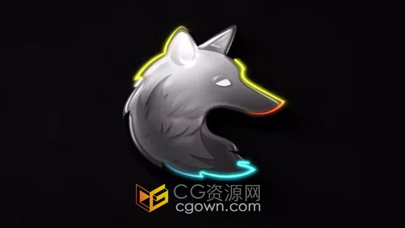 AE模板-简单多彩发光线条快速演绎企业品牌LOGO动画