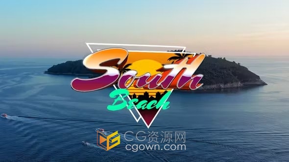 80年代流行氛围复古开场文字标题动画视频-AE模板