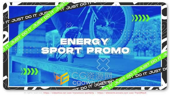 AE模板-自行车能量运动视频博客介绍体育频道开场白健身房宣传视频