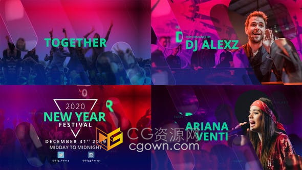 AE模板-活动宣传视频聚会谈话学校音乐舞会创意设计