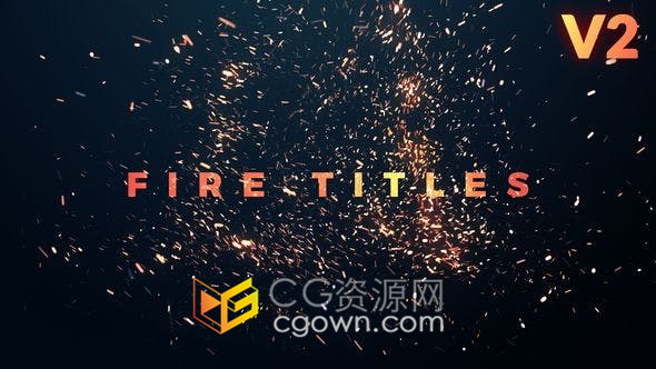 PR预设-超燃火花粒子碎裂泼洒火星飞溅特效文字标题4K预告片