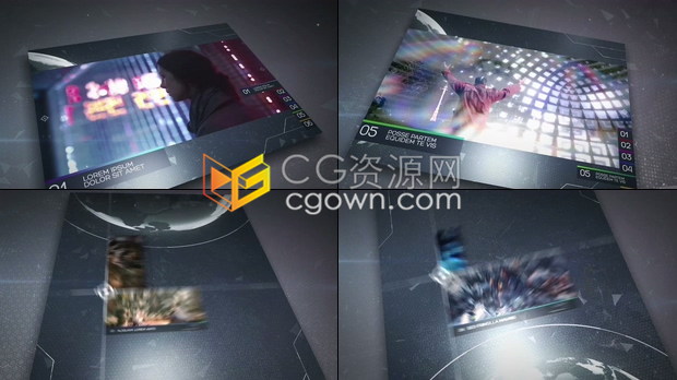 AE模板玻璃平板全息图展示科技公司大事记产品服务广告宣传视频