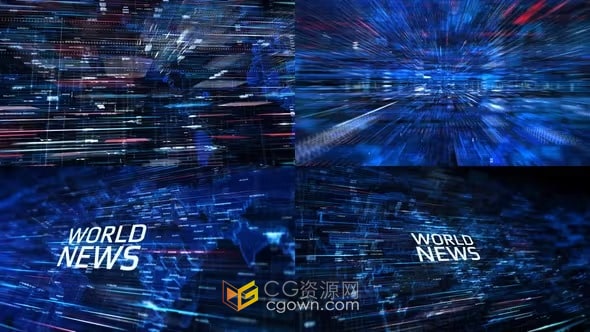 新闻开场发布时事介绍视频片头动画AE模板