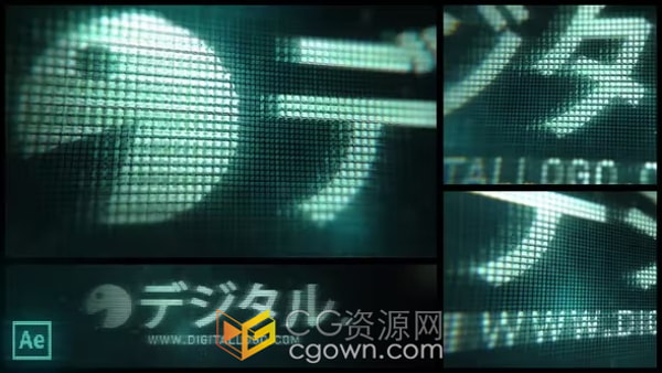AE模板-LED电子液晶数码显示器标志动画Lcd Digital logo Reveal