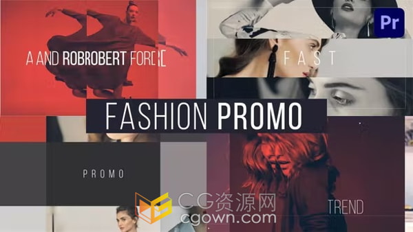 魅力时尚活动宣传广告开场视频片头动画-AE与PR模板