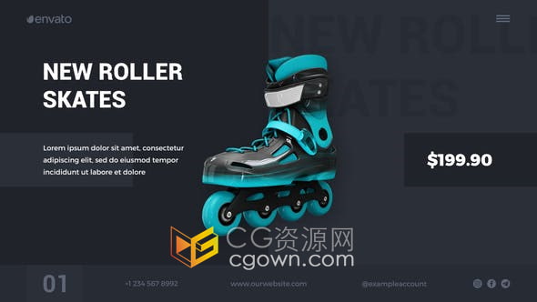 AE模板-适合推广您产品小工具体育用品衣服乐器商店在线商店宣传视频广告