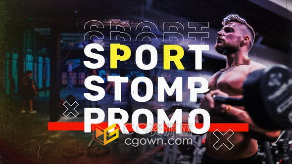AE模板-鼓励体育运动团队活动信息简短介绍宣传片头视频