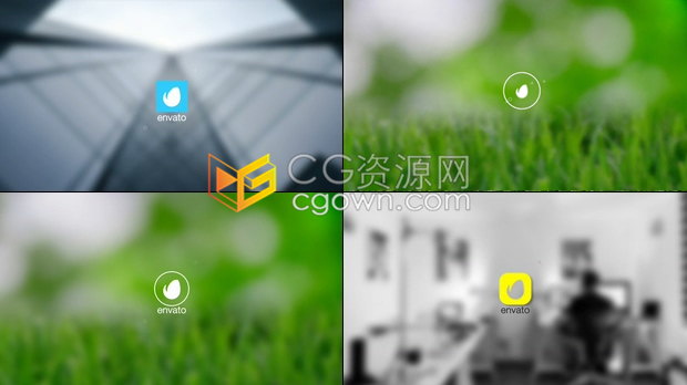 AE模板制作简单图形动画介绍公司LOGO视频片头效果