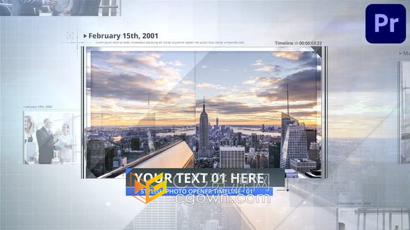 AE与PR模板-时间线宣传介绍企业视频大气科技感商务