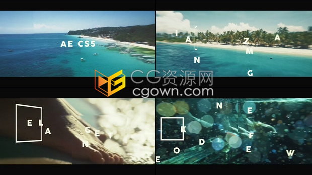 AE模板制作创意日记短片动感节奏图文动画体育时尚旅行宣传视频片头