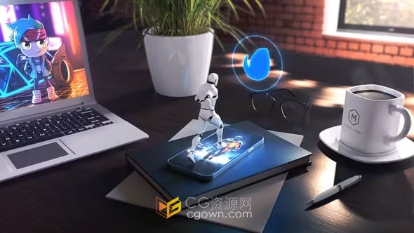 循环音乐可视化工具音频波形频谱歌曲宣传-AE模板