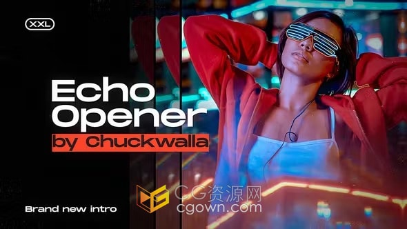 AE模板-水平和垂直分辨率简约公司宣传旅行介绍派对开场