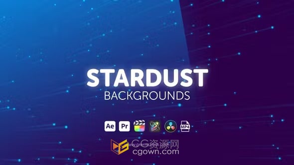 免费下载炫丽星尘背景-AE与PR模板