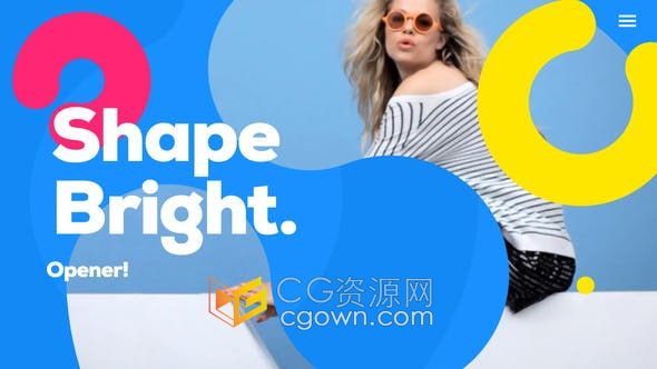 AE模板-创意图形广告设计动态现代推广抖音旅行时尚视频宣传