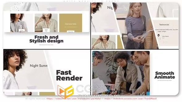 4K分辨率页面动态排版介绍宣传视频片头动画AE模板