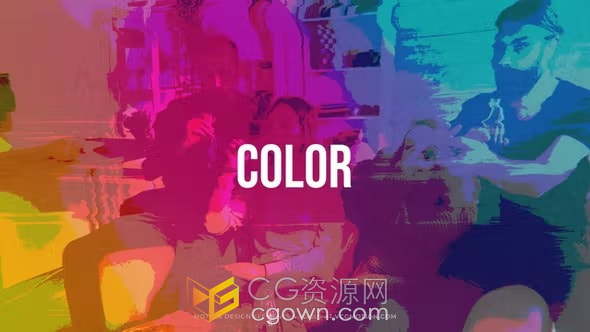Color FX 20个颜色扰乱画面故障效果特效AE模板