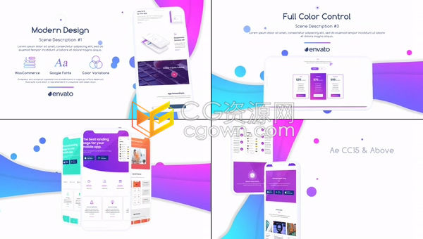 AE模板-智能应用程序手机促销网站推广宣传幻灯片