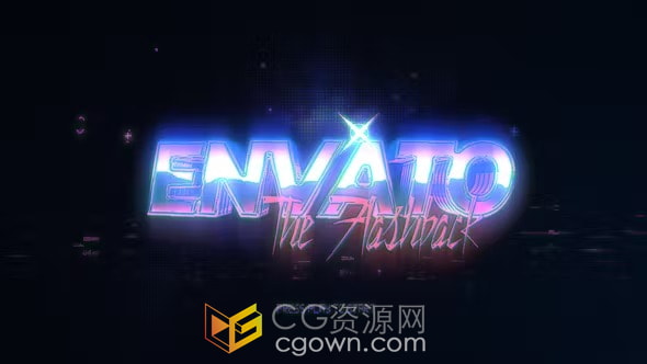 经典 80年代VHS风格像素化赛博朋克视频片头AE模板